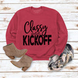 Classy Until Printed Loose Tops Long Sleeve Loose Sweatshirt