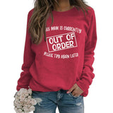 CETTE MOM EST LETTRÉ SWEAT-SHIRT À MANCHES LONGUES AMPLE ET DÉCONTRACTÉ À COL ROND