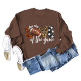 „For The Love Of The Game“ Rugby-Sweatshirt mit Leopardenmuster und Aufschrift