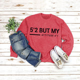Rundhals-Oberteile, langärmeliges, bedrucktes Sweatshirt mit Buchstaben