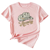 T-shirt à manches courtes et col rond Howdy Funny Graphic