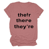 T-shirt ample à manches courtes, avec lettres imprimées, à la mode