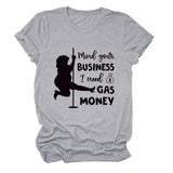 T-Shirt ample à manches courtes et col ras du cou pour l'été, à la mode, faites attention à vos affaires