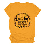 T-shirt ample à manches courtes et col rond pour filles, ratio de voyage, lettre