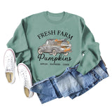Frauen Casual Buchstaben Rundhals Lose Langarm Pullover Spot