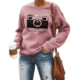 Lockerer Pullover mit Rundhalsausschnitt und langen Ärmeln und „Don’t Be Negative“-Aufdruck