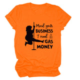 T-Shirt ample à manches courtes et col ras du cou pour l'été, à la mode, faites attention à vos affaires