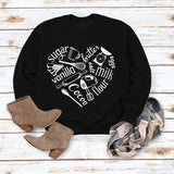 Rundhals-Oberteil, langärmliger Pullover aus Sugar Oil Vanilla