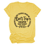 T-shirt ample à manches courtes et col rond pour filles, ratio de voyage, lettre