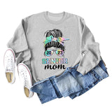 2023 SENIOR MOM Bowknot Letter Loose bottomed Long Sleeve Oversize Sweater