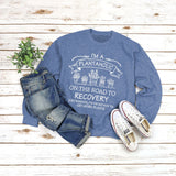 Printed Pullover Round Neck Tops Long Sleeve Printed Sweatshirt