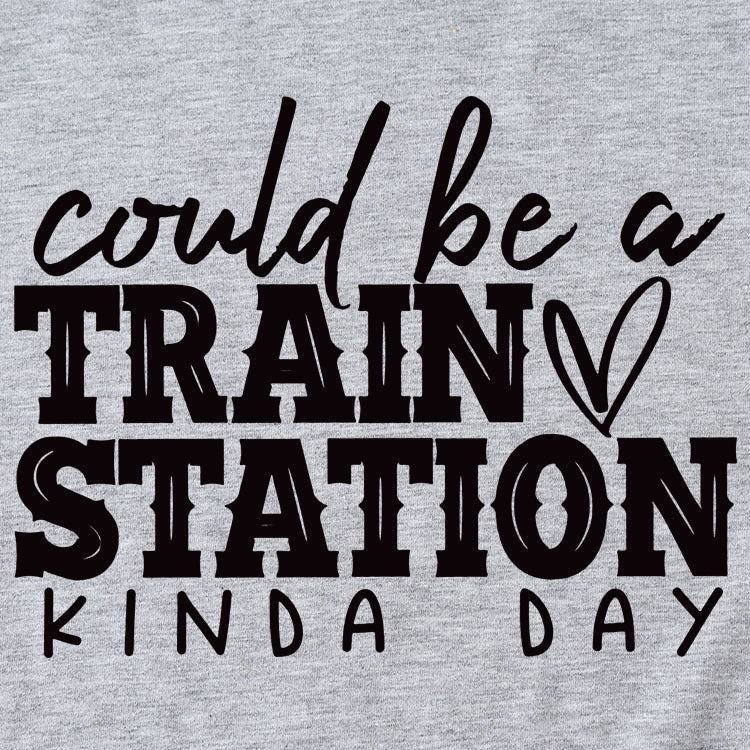 Summer Court Be a Train Crew Neck Letter Short Sleeve Women's T-Shirt