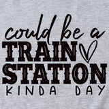 Summer Court Be a Train T-shirt à manches courtes et col rond pour femme