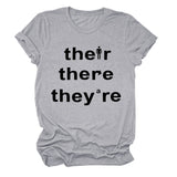 T-shirt ample à manches courtes, avec lettres imprimées, à la mode