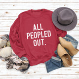 ALL PEOPLED OUT Fashion Round Neck Loose Long Sleeve Oversized Sweatshirt