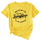 Wenn Sie das kurzärmlige T-Shirt mit Rundhalsausschnitt und Buchstaben-Print nicht finden können