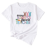 T-shirt décontracté à manches courtes imprimé Every Bunny's Bunny's Bunny pour femme