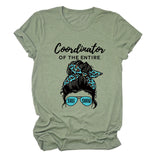 Koordinator des gesamten stilvollen Kurzarm-T-Shirts mit Rundhalsausschnitt