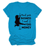 T-Shirt ample à manches courtes et col ras du cou pour l'été, à la mode, faites attention à vos affaires