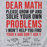 T-shirt à manches courtes et col rond imprimé lettre Dead Math, été décontracté