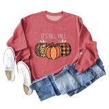 It's Fall Y'All Loose Round Neck Long Sleeved Women In Autumn