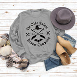 The Olde Salem balai lettre col rond ample manches longues pull fille