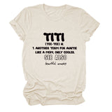 TItI TEE TEE Sommerbrief, Rundhalsausschnitt, lockeres kurzärmliges Damen-T-Shirt