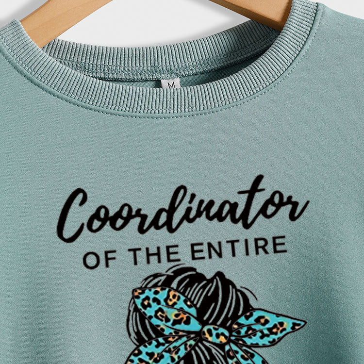 Coordinator of The Entire Letter Printing Fashion Long Sleeve Sweater