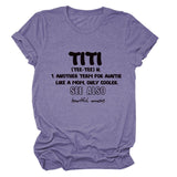 TItI TEE TEE Sommerbrief, Rundhalsausschnitt, lockeres kurzärmliges Damen-T-Shirt