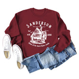 SANDERSON BED Lettres Col Rond Bas Manches Longues Sweat Femme