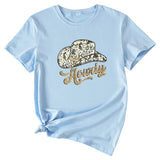 T-shirt à manches courtes et col rond Howdy Funny Graphic