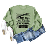 WHEN IT COMES TO MY Letter Fashion Loose Long-sleeved Sweater Girl