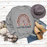 VOIR LA LETTRE ABLE NOT IMPRIMÉ LÉOPARD LOVE CREWNECK SWEAT-SHIRT À MANCHES LONGUES FEMME