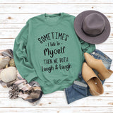 Round Neck Letter Patchwork Tops Long Sleeve SOME TIMES Print Loose Sweatshirt