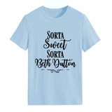 Sorta Sweet Sorta Fashion Damen T-Shirt mit Rundhalsausschnitt und kurzen Ärmeln