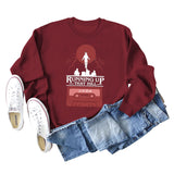 RUNNING UP THAT HILL DAMEN-SHIRT MIT RUNDHALSAUSSCHNITT, LANGARM, SWEATSHIRT IN ÜBERGRÖSSE