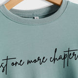 Pull col rond à manches longues pour femme, juste une lettre de plus, grande taille