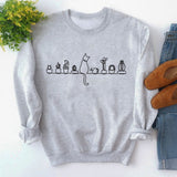 Rundhals-Oberteile, langärmliges, bedrucktes, lockeres Sweatshirt