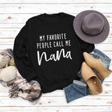 MY FAVORITE PEOPLE Buchstaben Rundhals Mode Tops Langärmliges bedrucktes Damen Sweatshirt