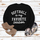 SOFTBALL est mon pull simple à col rond et manches longues, pull ample
