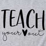 Simple Letter Teach Woman Summer New Casual Short Sleeve T-shirt
