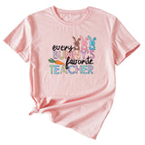 T-shirt décontracté à manches courtes imprimé Every Bunny's Bunny's Bunny pour femme