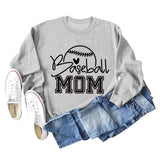 Baseball Mom Baseball Brief Druck Herbst/Winter Baseball Langarm Plus Größe Pullover Mädchen