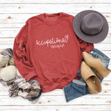 OCCUPATIONAL CREW NECK FASHION LETTERS OVERSIZE SWEATSHIRT LOOSE WOMEN'S LONG SLEEVES