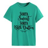 Sorta Sweet Sorta Fashion Damen T-Shirt mit Rundhalsausschnitt und kurzen Ärmeln