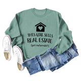 THIS GIRL SELLS Fashion Letters Loose Bottoming Love Sweater Long Sleeve Women