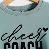 Lockerer, langärmliger Pullover mit Rundhalsausschnitt und Liebesherz-Buchstaben