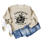 SANDERSON BED Lettres Col Rond Bas Manches Longues Sweat Femme