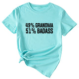 49%GRANDMA Womens Casual Loose Short-sleeved Shirt