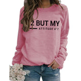 Rundhals-Oberteile, langärmeliges, bedrucktes Sweatshirt mit Buchstaben